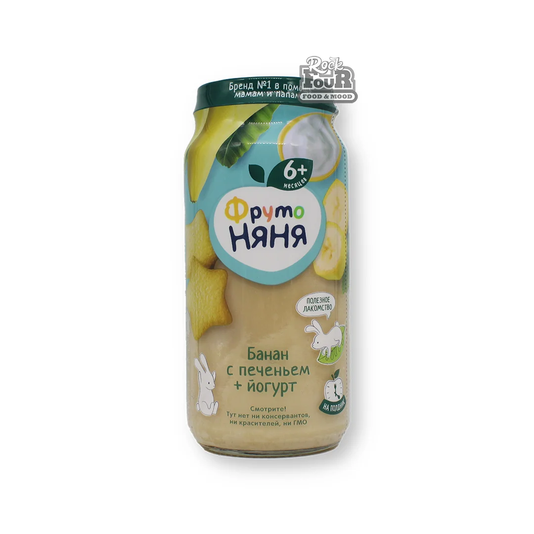 Puree "FrutoNyanya" with banana, yogurt and biscuit 250g